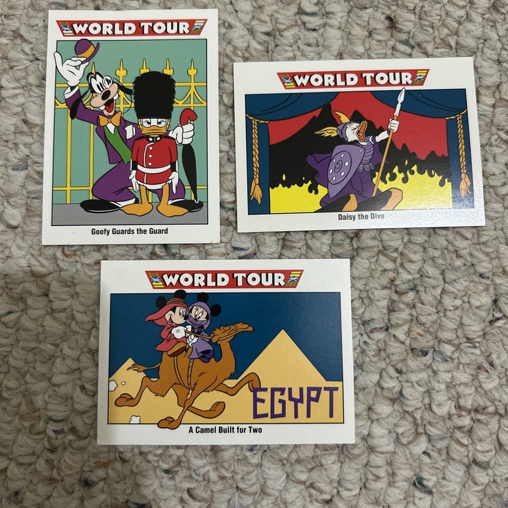 Set Of 3 Disney World Tour Cards